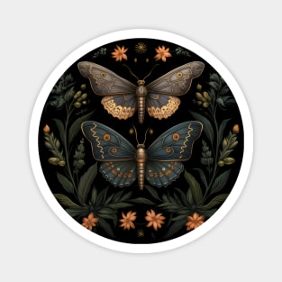 Butterflies amidst woodland leaves Magnet